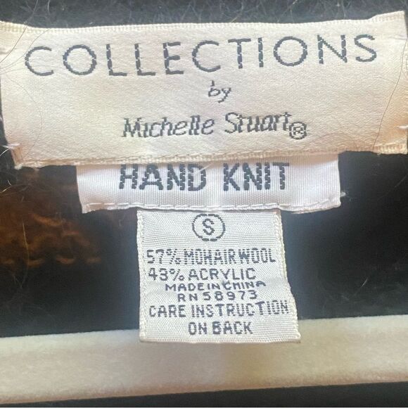 Collections By Michelle Stuart Hand Knit Mohair Blend Oversized Cardigan Sweater - Picture 3 of 7